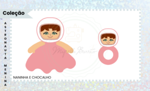 PROJETO PARA BORDADEIRA NANINHA COM MANTINHA ASTRONAUTA MENINA