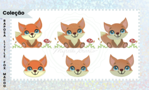 COLEÇÃO DE MATRIZES PARA BORDADO RAPOSAS LITTLE FOX MACHO