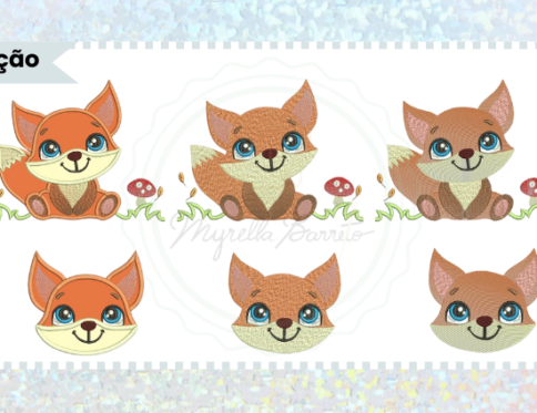 COLEÇÃO DE MATRIZES PARA BORDADO RAPOSAS LITTLE FOX MACHO