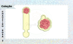 PROJETO PARA BORDADEIRA CHAVEIRO ROSAS 2.0