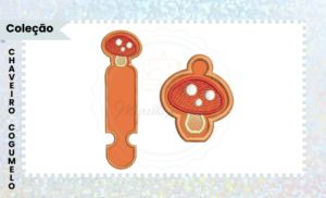 PROJETO PARA BORDADEIRA RAPOSAS LITTLE FOX CHAVEIRO E PINGENTE COGUMELO