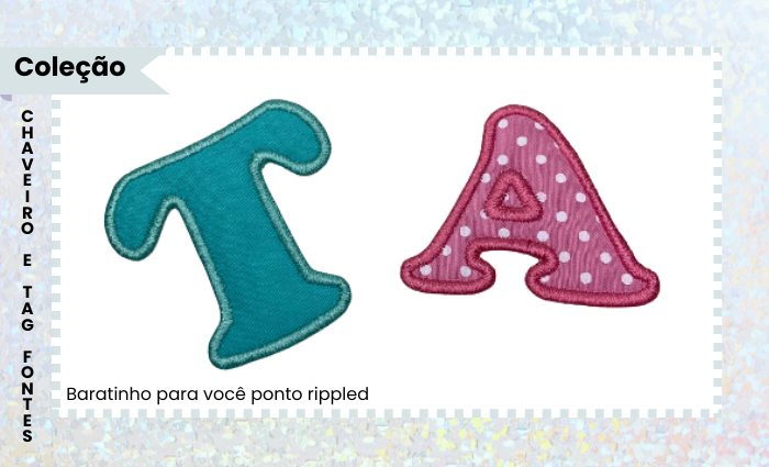 PROJETO PARA BORDADEIRA CHAVEIRO TAG FONTES
