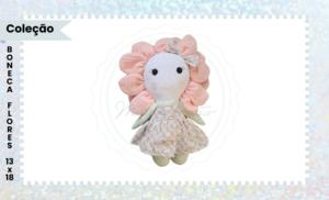 PROJETO PARA BORDADEIRA BONECA FLORES 13x18