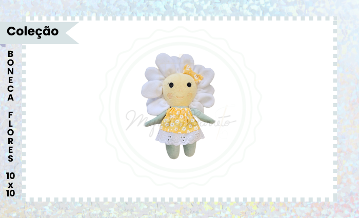 PROJETO PARA BORDADEIRA BONECA FLORES 10×10