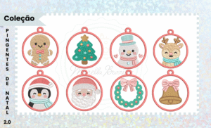 COLEÇÃO DE MATRIZ PARA BORDADO PINGENTES DE NATAL 2.0