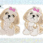 COLEÇÃO DE MATRIZ PARA BORDADO ELETRÔNICO SHIH TZU FÊMEA