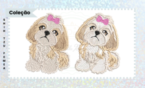 COLEÇÃO DE MATRIZ PARA BORDADO ELETRÔNICO SHIH TZU FÊMEA