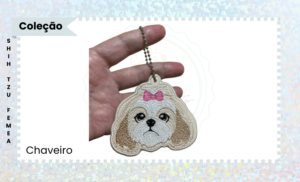 COLEÇÃO DE MATRIZ PARA BORDADO ELETRÔNICO CHAVEIRO SHIH TZU FÊMEA