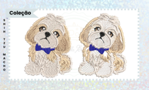 COLEÇÃO DE MATRIZ PARA BORDADO ELETRÔNICO SHIH TZU MACHO